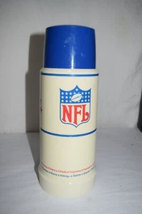 Vintage 80s Officially Licensed NFL 1 Liter King Seeley Thermos 2505 AFC NFC - Picture 1 of 14