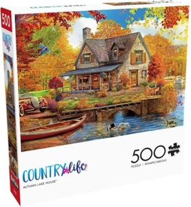 Landleben Herbst Seehaus 500 Stück Puzzle ~ EUC ~ 100 % - vollständig - Bild 1 von 5