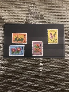 1980 BAILIWICK OF GUERNSEY WILD FLOWERS SERIES 4 STAMPS SET MINT NEW - Picture 1 of 5