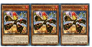 Yugioh- 3X Springans Rockey - Common - 1st Edition - BLVO-EN006 - Near Mint - Picture 1 of 1