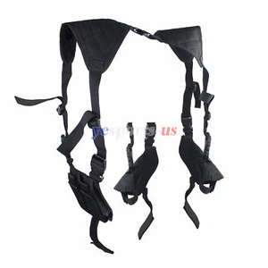 Double Shoulder Holster Rig with Dual Magazine Holder Fit Most Pistol Revolver - Picture 1 of 7