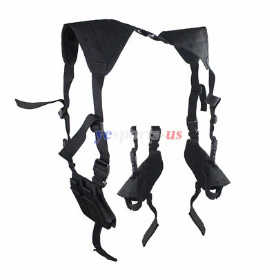 Double Shoulder Holster Rig with Dual Magazine Holder Fit Most Pistol Revolver - Image 1 of 4