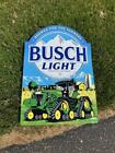 busch light &quot;brewed for the farmers&quot; tin sign ....free shipping