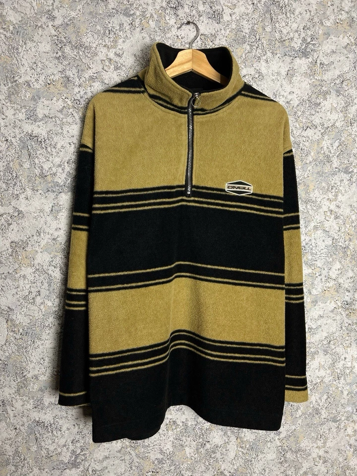 Винтажный O'Neill флис логотип куртка 1/4 молнии Y2K свитер размер L - Изображение 1 из 4