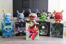 Kidrobot 8" Dunny Figure lot - Mecha Stealth, Tree Hugger Ape & more (5 Figs)