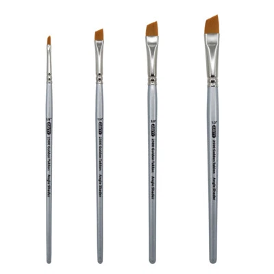 AS-25 Golden Taklon Synthetic Angle Shader Brush Set 4 pcs - Image 1 of 4