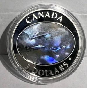 2006 Canada Canadian Forces Snowbirds Pure Silver $5 Coin BEAUTIFUL - Picture 1 of 4
