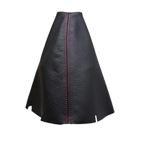 KIA PICANTO (2011-2016) Soufflet Levier De Vitesse Cuir - Couture Rouge - Picture 1 of 2