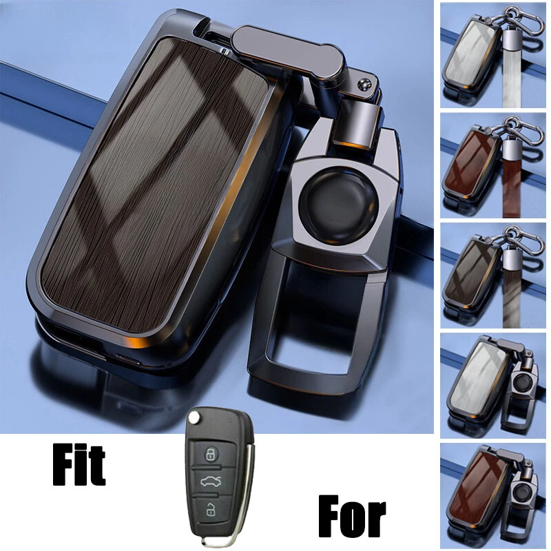 Zinc Alloy Leather TPU Car Key Case Cover For Audi S3 A4 S4 RS4 A6 RS6 Q5 Q7 TT Foto 1 de 4