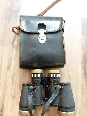 Vintage Selsi Luminous Lightweight 7 X 35 Amber Coated 10 Degree Binoculars/Case - Image 1 of 4