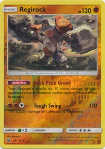 x1 Regirock - 53/111 - Rare - Reverse Holo Pokemon SM4 Crimson Invasion M/NM - Picture 1 of 1