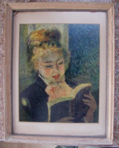 Vintage Framed The Reader Print Wall Art By Pierre Auguste Renoir - Picture 1 of 6