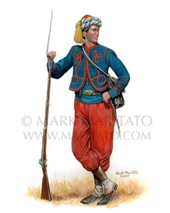Mark Maritato Original Painting Art Civil War 114th PA Infantry Collis Zouave - Picture 1 of 2