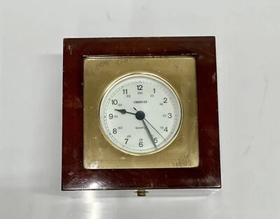 Industrial OBSERVADOR Cronómetro: Original W. Alemania Antiguo Reloj de Madera Foto 1 de 4