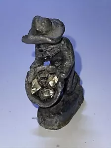 Vintage Zinn Bergmann Waschen für Goldfigur Narren Gold - Pyrit in Pfanne RAR - Bild 1 von 7