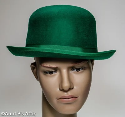 Derby Hat Dxl. Green Wool Felt St. Patrick's Day Leprechaun Quality Costume Hat - Image 1 of 2
