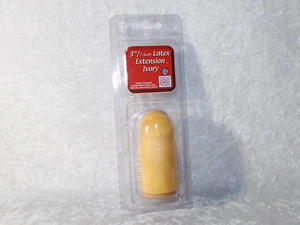 3" Condom Style Latex Male Extension Roll Down Ivory Smooth Enhancer Sleeve - Picture 1 of 8