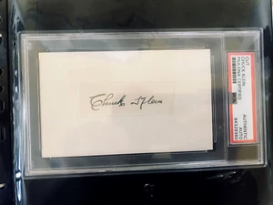 Certificado PSA autografiado por Chuck Klein muy claro. Come's With Album Extra's IMPRESCINDIBLE VER - Imagen 1 de 15