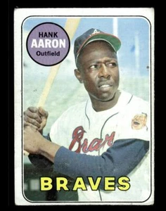 1969 Topps #100 Hank Aaron Atlanta Braves - Foto 1 di 2