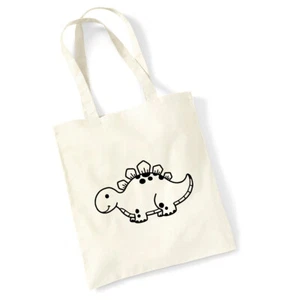 Sacchetto di iuta stegosauro dinosauro borsa cotone idea regalo souvenir regalo - Foto 1 di 36