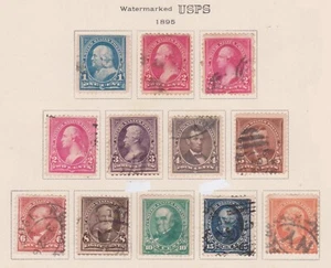 (F332-64) 1895 USA part set of 10stamps postage W/M USPS 1c to 50c (BN) - Picture 1 of 1