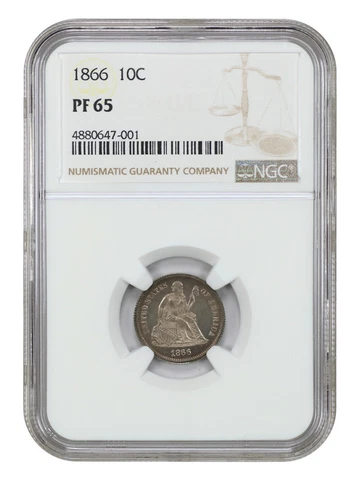 1866 10c NGC Proof 65 Cover