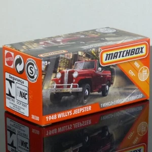Matchbox 2020 Power Grabs 38/100 1948 Willys Jeepster rot BOXED SEALED - Bild 1 von 1