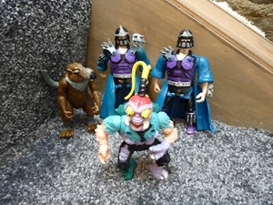 4 X VINTAGE 1990s TEENAGE MUTANT NINJA TURTLES FIGURES,SHREDDER,SCUMBAG,SPLINTER - Picture 1 of 11