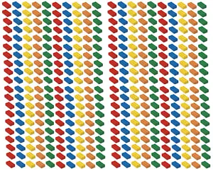 ☀️NEW! Lego 2x4 Bricks 400 Count, 5 Assorted Colors RED Orange Yellow Blue Green - Picture 1 of 6