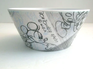Mickey Mouse Sketchbook cereal soup bowl Donald Duck Pluto zak! EUC - Picture 1 of 4