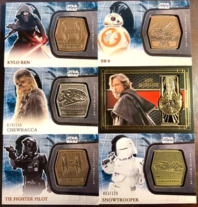 STAR WARS 6 CARD LOT PACTH & MEDALLION - Picture 1 of 1