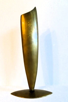 60er GOEBEL "ERGO" Vase Design Modern Messing 580 gr - Bild 1 von 4