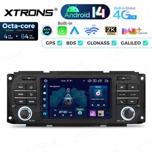 8Core 4G 64GB Android 14 5.2" Car Radio Stereo For Jeep Wrangler Dodge Chrysler - Picture 1 of 16
