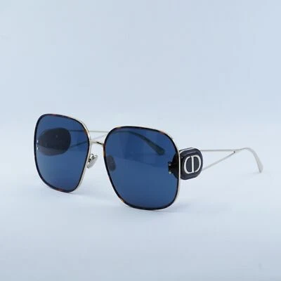 DIOR DIORBOBBY S1U B5B0 Gold/Havana/Dark Blue 64-16-145 Sunglasses New Authentic - Image 1 of 4