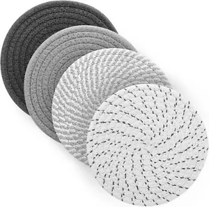 7" Trivets for Hot Dishes, Hot Pots and Pans, 4 Pcs Pot Holders for Kitchen,Heat - Picture 1 of 5