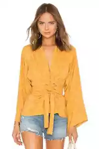 Jens Piraten Booty Contessa Top Wickel Krawatte Kimono Ärmel Indie Western Boho - Bild 1 von 14