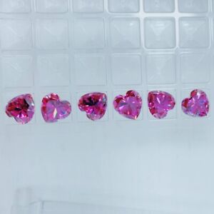 0.5-4ct Pink Heart Cut Loose Moissanite Stone Pass Diamond Tester DIY for Jewelr