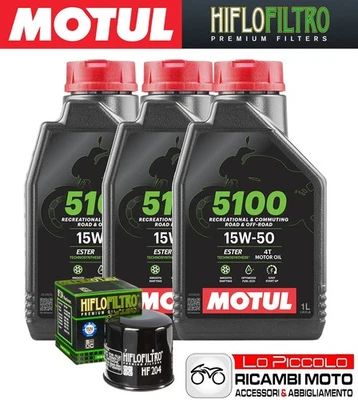 Kit Tagliando 3 OLIO [MOTUL] 5100 15w50 + FILTRO Yamaha YZF-R6 600 2016 2017 Foto 1 de 4