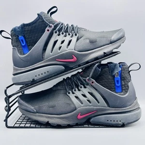 Nike Air Presto Mid Utility Trainers Black Shoes UK 8 Great Condition - Picture 1 of 10