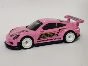 Hot Wheels 2025 Porsche 911 GT3 Pink Rubber Wheels Tires Unrivet - Picture 1 of 6