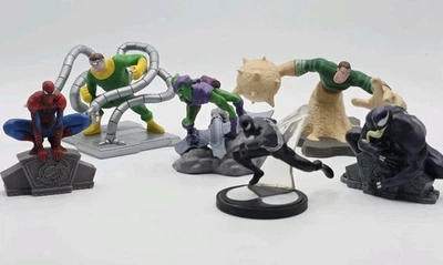 Disney Store Marvel Spider-man Figs Lot Of 6 Spider-Man, Venom, Goblin 2011 - Image 1 of 4