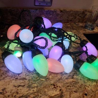 Gemmy LED Lightshow 24 count  3" COLOR CHANGING  Multicolor Lights 2009/2010 - Image 1 of 4