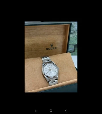 Reloj Rolex Oyster Perpetual Airking plateado para hombre - 14000 cajas papeles Foto 1 de 4