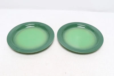 2 Le Creuset Dinner Plates 10-1/2"  27cm Bamboo Green, New Second Choix - Image 1 of 4