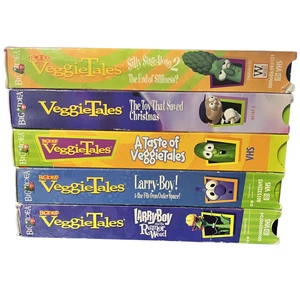 VeggieTales VHS Lot 5 Movies - Larry-Boy, Christmas, Silly Sing Along - Foto 1 di 10