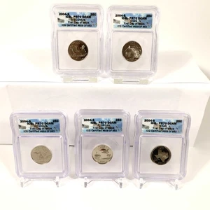 2004 S State 25c 5 Piece Set PR 70 DCAM ICG Clad First Day SKU:CPC6633 - Picture 1 of 7