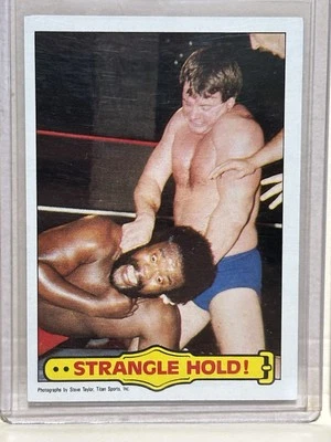 1985 Topps WWF Pro Wrestling Stars #40 Strangle Hold! - Image 1 of 2