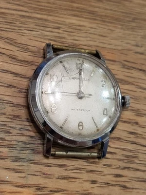 Vintage 1953 Caravelle Men Silver Hand Wind Mechanical Watch ~ WORKS! - Image 1 of 2