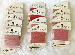 Rainbow Gallery Thread Frosty Rays Lot of 13 Medium Pink Shades Made in USA New - Picture 1 of 5