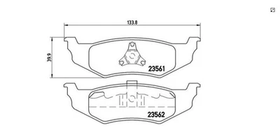 Pastillas freno trasero Chrysler PT Cruiser K05018208AA Geniune Foto 1 de 3